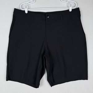 Lululemon Commission Short 9" Black Warpstreme Golf Chino Shorts Mens 38 LM7A83S
